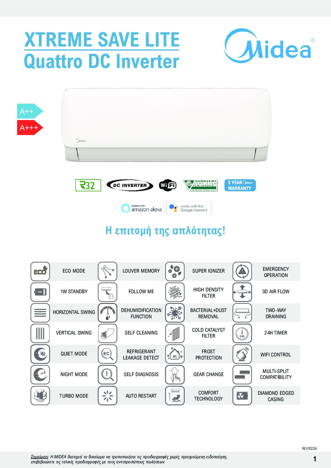 MIDEA Xtreme Save Lite 2022 el